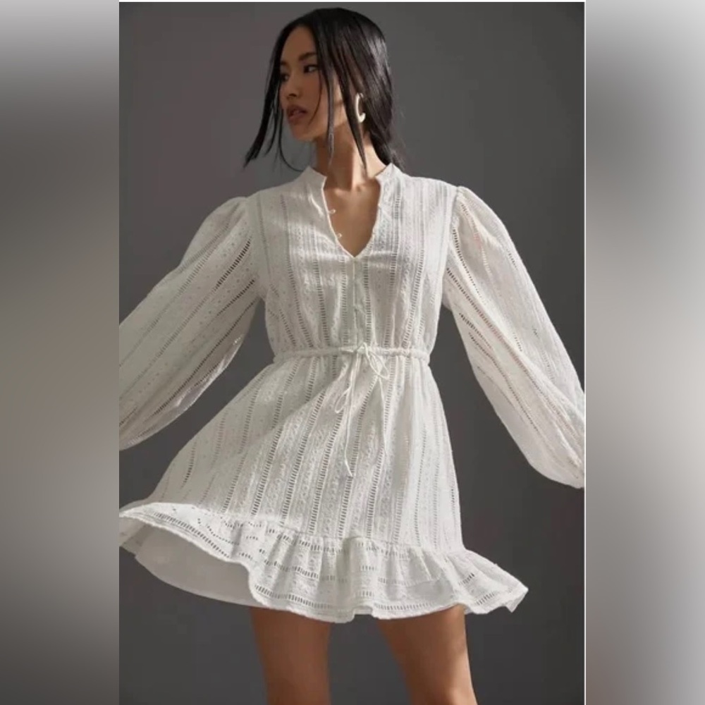 Forever That Girl White Eyelet Mini Dress